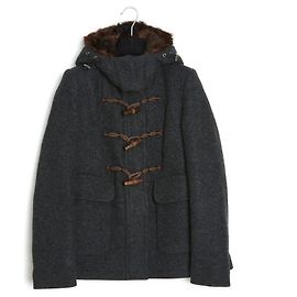 Moncler DARK GRAY WOOL DOWN FUR FR38 Dark grey