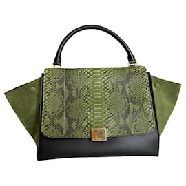 Céline-Celine Trapèze handbag,-Green