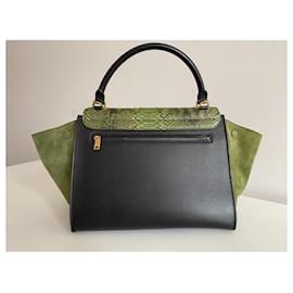 Céline-Celine Trapèze handbag,-Green