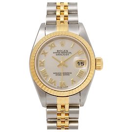 Rolex Silver Oyster Perpetual Lady Datejust Silvery Golden