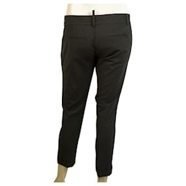 Dsquared2-Dsquared 2 D2 Pantalón capri gris de lana virgen pantalones cortos de tiro bajo sz 40-Gris antracita