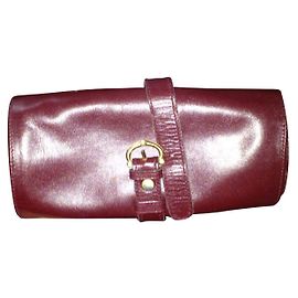 Autre Marque Cartier Baguier Red Leather Bag Red