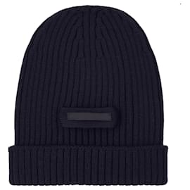 Gorro de lã prada azul Azul marinho