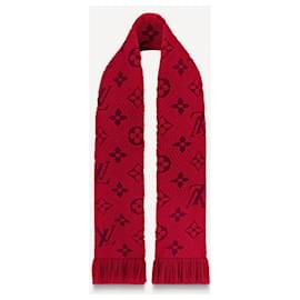 Louis Vuitton-LV Logomania scarf red-Red