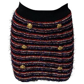 Jupe Crayon Balmain en Tweed en Polyamide Multicolore Multicolore