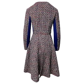 Christian Dior-Christian Dior Tweed Midi Dress in Multicolor Wool-Other,Python print