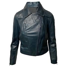Chanel-Chanel Motor Jacket in Green Leather -Green