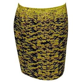Mary Katrantzou-Mary Katrantzou Flower Field Skirt in Yellow Polyester-Yellow
