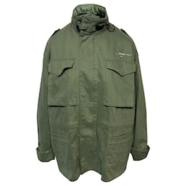 Off White Classic Field Jacket in cotone verde Verde