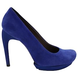 Balenciaga-Zapatos de tacón Balenciaga en ante azul-Azul