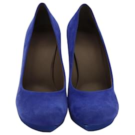 Balenciaga-Zapatos de tacón Balenciaga en ante azul-Azul