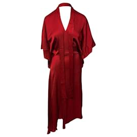 Roland Mouret-Roland Mouret Meyers Kleid mit Schleife aus roter Seide-Rot