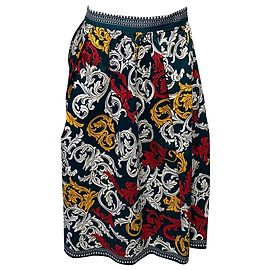Jupe Imprimée Mary Katrantzou en Coton Multicolore Autre Imprimé python