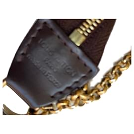 Louis Vuitton-Neverfull MM Damier-Castanho escuro