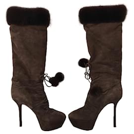 Botas Sergio Rossi - daim e pele Cinza