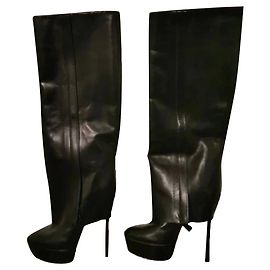 Botas Casadei - couro preto Preto