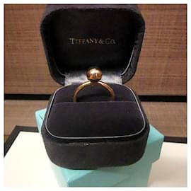 Tiffany & Co-TIFFANY Y COMPAÑIA 18Anillo de bola con herrajes en oro rosa K-Dorado