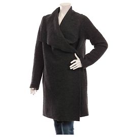 IQ + Berlin Wool Coat Dark Grey Size 38 Dark grey