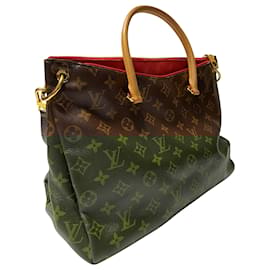 Louis Vuitton-Louis Vuitton Pallas MM Monogram Bag in Brown Leather-Brown