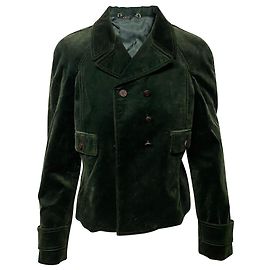 Blazer Petto foderato Gucci in Velluto Verde Verde