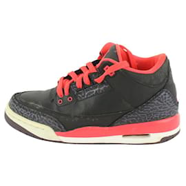 Nike-2012 Youth 5.5 US Crimson Black Aird Jordan III 3 -Other