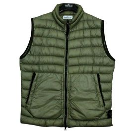 Stone Island Garment Dyed Micro Yarn Down Vest Olive green