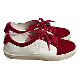 Chanel-Sneakers-White,Red