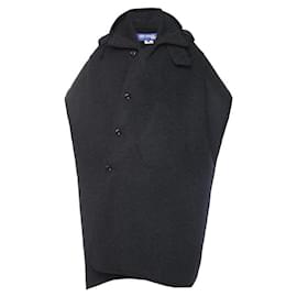 Junya Watanabe-JUNYA WATANABE Hooded new navy cape for Comme des Garçons TS Mixte NAVY BLUE-Navy blue