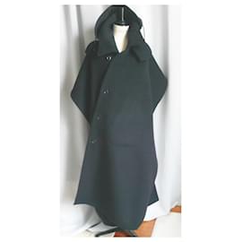 Junya Watanabe-JUNYA WATANABE Hooded new navy cape for Comme des Garçons TS Mixte NAVY BLUE-Navy blue