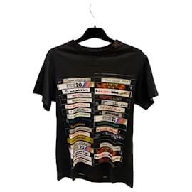 Louis Vuitton-T-shirt noir en chemisier multicolore-Noir