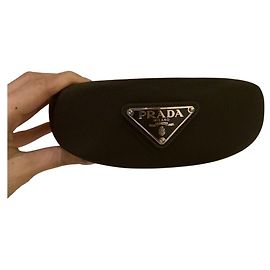 Fascia per capelli in nylon Prada Nero