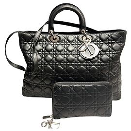 Lady Dior Einkaufstasche Schwarz