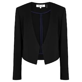Diane Von Furstenberg Black Cropped Jacket Black