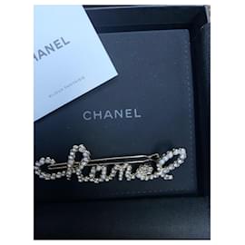 Chanel-Haarspange-Silber Hardware