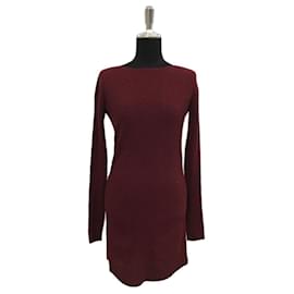 Balenciaga-[Used] Balenciaga Camel Knit Dress Wine Red Ladies SIZE 36-Red