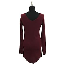 Balenciaga-[Used] Balenciaga Camel Knit Dress Wine Red Ladies SIZE 36-Red