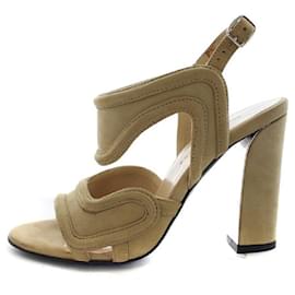 Balenciaga-[Used] Balenciaga BALENCIAGA sandals high heel strap leather 35 23cm beige / BM32 Ladies-Beige