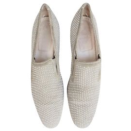 Autre Marque Mocassins Ebano en daim beige avec clous 38 Beige