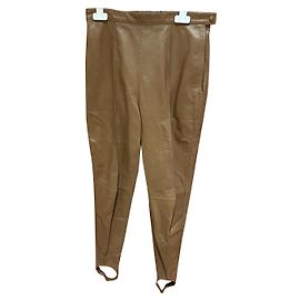 Isabel Marant Lederhose schmal zulaufend kamel Hellbraun