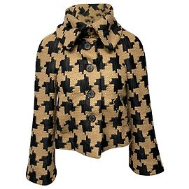 Escada Houndstooth Jacket in Brown Virgin Wool Multiple colors