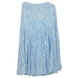 Autre Marque-Rixo Claire Printed Midi Skirt in Blue Cotton-Other