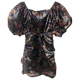 Isabel Marant-Isabel Marant Kleid mit Puffärmeln aus mehrfarbigem Polyester-Mehrfarben