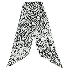 Saint Laurent Bufanda con estampado de leopardo para mujer Blanco