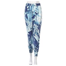 Calça de seda Closed Azul Multicor Tamanho M Azul Multicor