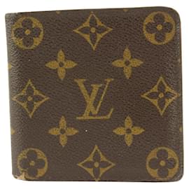 Louis Vuitton-Monogram Bifold Men's Wallet Marco Florin Slender Multiple 6lz1028-Other