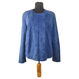 Joop! Leather Jacket Blue Size 44 Blue