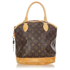 Louis Vuitton-Louis Vuitton Brown Monogram Lockit Vertical-Brown