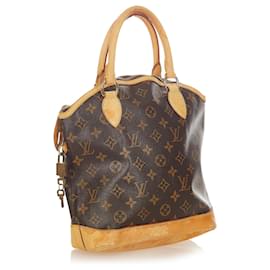 Louis Vuitton-Louis Vuitton Brown Monogram Lockit Vertical-Brown