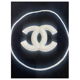Chanel-Schals-Schwarz,Weiß