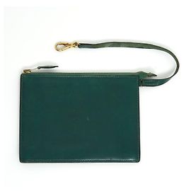Hermès DUNKELGRÜNE TASCHE MIT RING Dunkelgrün